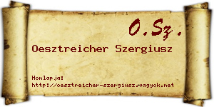 Oesztreicher Szergiusz névjegykártya